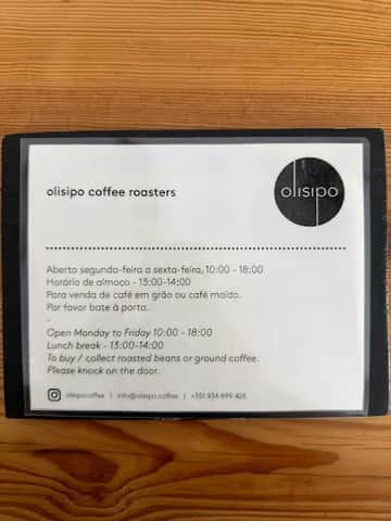 Olisipo Coffee Roasters, Lissabon